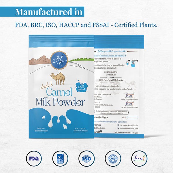 Camel Milk Powder Sachet | Freeze Dried | 20 g Each | 5 Sachet | 100 g