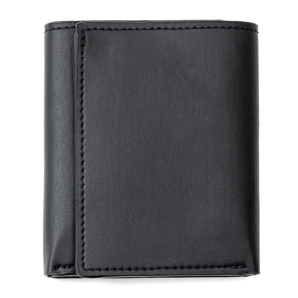 Tri Fold Men Wallet | Apple Leather | Black