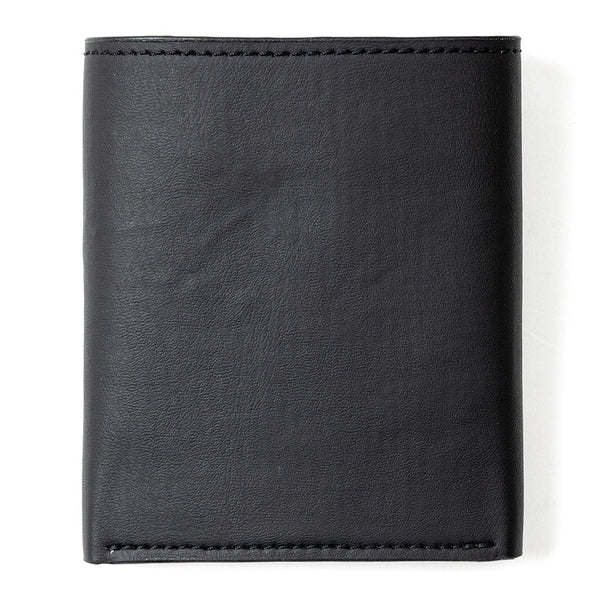 Tri Fold Men Wallet | Apple Leather | Black