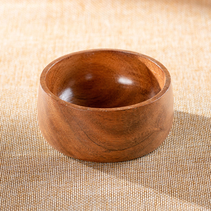 Wooden Bowl l Acacia Wood | Brown | Set of 2.