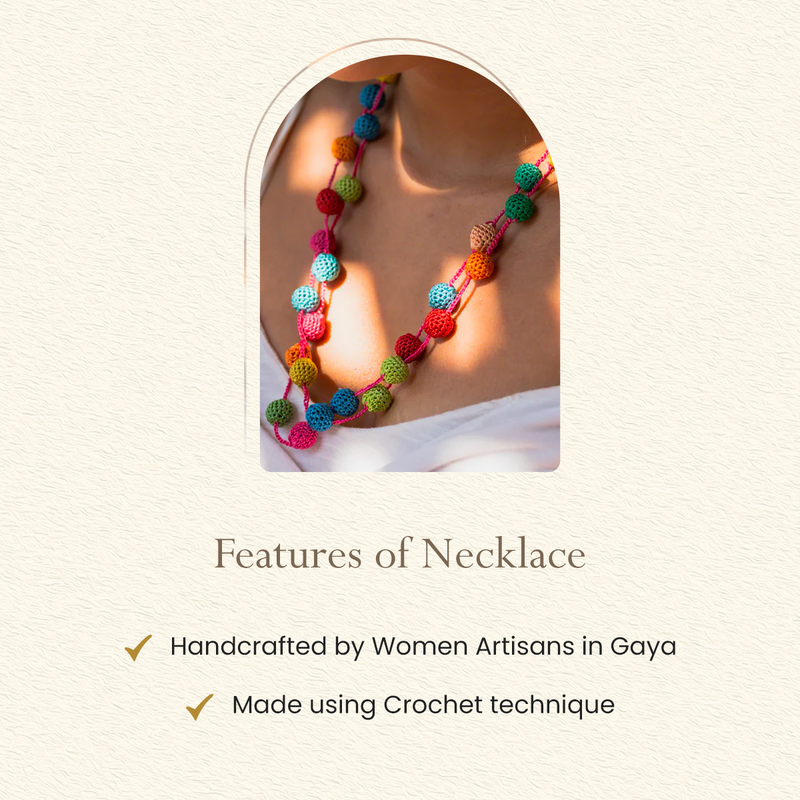 Crochet Beaded Neckpiece | Multicolour