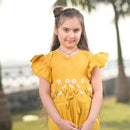 Birthday Outfits | Linen Jumpsuit for Kids | Yellow