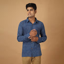 Cotton Striped Shirt | Indigo