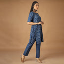 Cotton Co-Ord Set | Dabru Print | Indigo