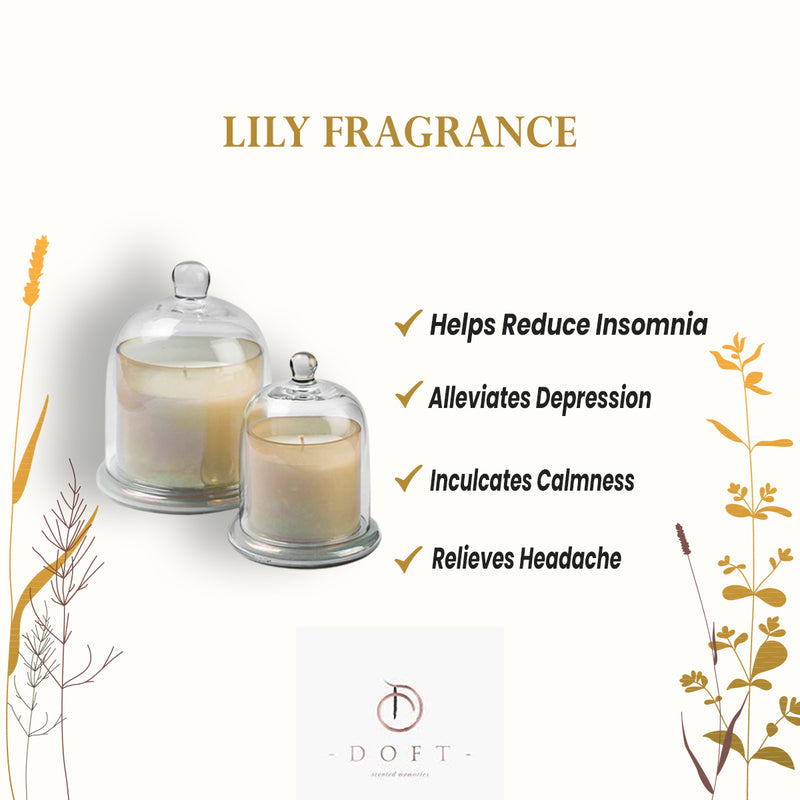 Handpoured Soy Wax Bell Jar Lily Scented Candle