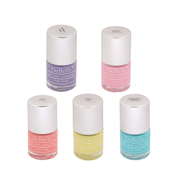 Gel Nail Polish Set | Candy Pastels | 8 ml | Pack of 5 | Cruelty Free