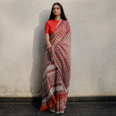 Festive Wear | Kota Doria Sanganeri Print Saree | Red