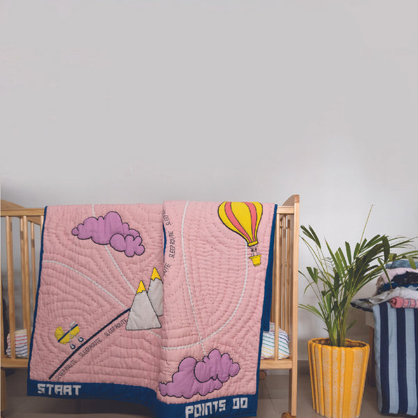 Cotton Cozy Quilt for Kids | Pink