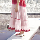 Chanderi Silk A-Line Dress | Pink