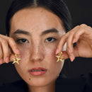 Brass Gold Plated Star Stud Earrings