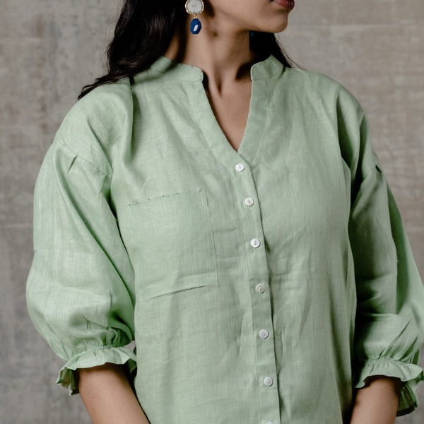 Linen Shirt | Green