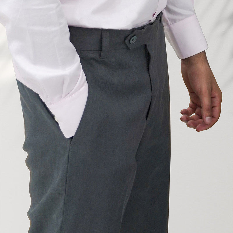 Pure Linen Trousers | Grey