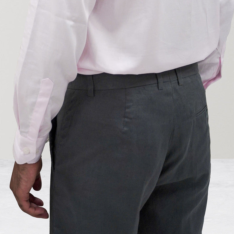 Pure Linen Trousers | Grey