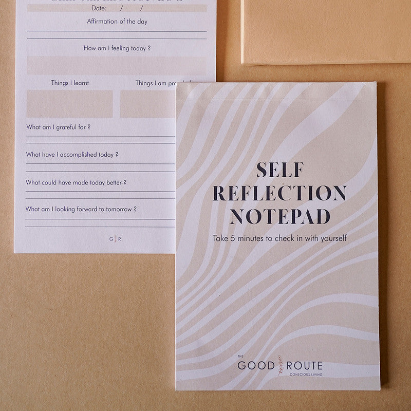 Recycled Paper Self Reflection Notepad - 30 Pages