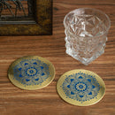 Brass Coaster | Set Of 2 | Blue