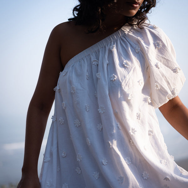 Dresses for Women | Cotton Off-Shoulder Dress | White
