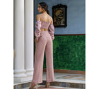 Linen Wide Leg Pants | Pink