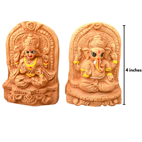 Laxmi Ganesh Idols for Puja | Plantable Marigold & Tulsi Seeds