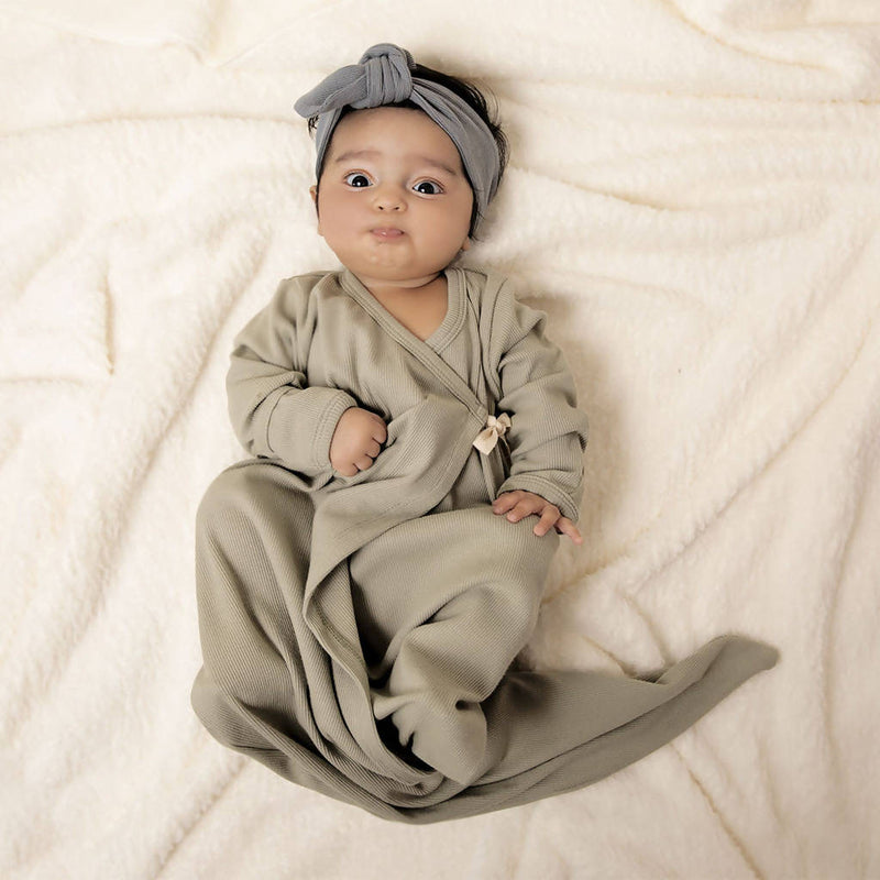 Organic Cotton Baby Onesie | Kimono Gown