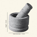 Stone Mortar and Pestle | Kitchen Tools | 4x5 inches