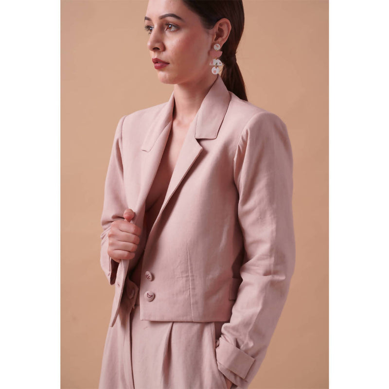 Handcrafted Cotton Jacket | Rose Pink