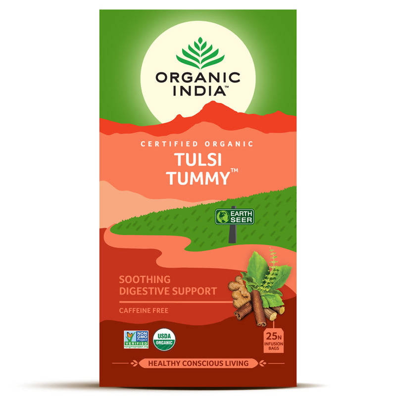 Organic India | Tulsi Tummy | Relieves Indigestion | 25 Tea Bags