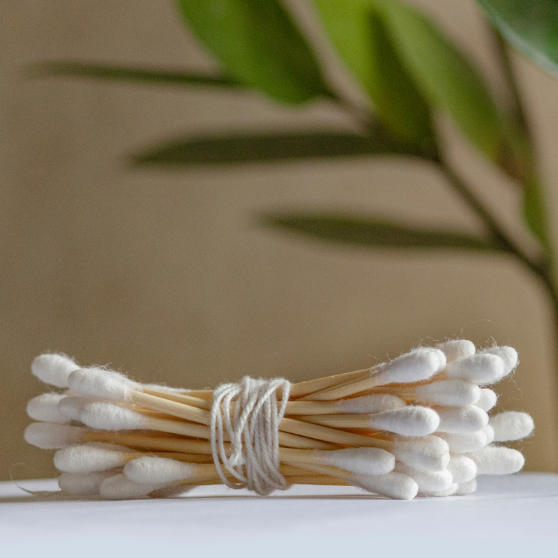 Bamboo & Cotton Ear Swabs | 80 Pcs | Set of 3