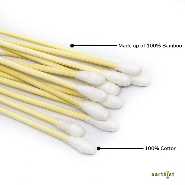 Bamboo & Cotton Ear Swabs | 80 Pcs | Set of 3