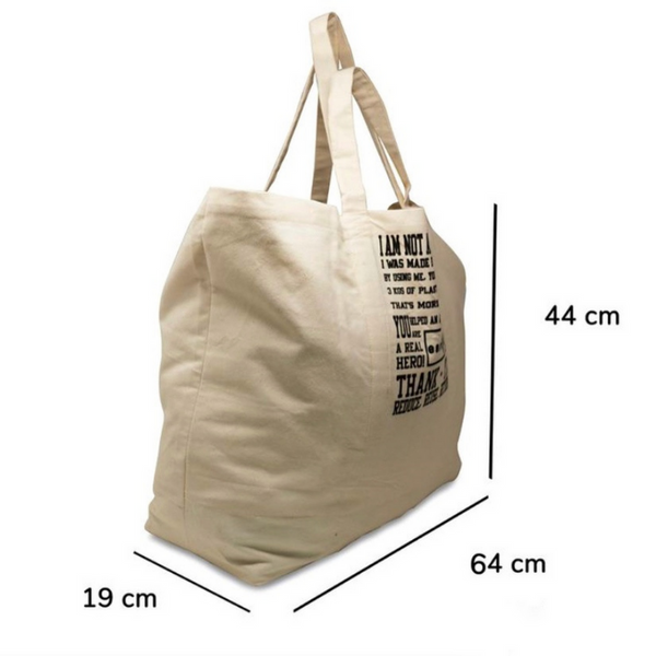 Canvas Cotton Tote Bag | Shopping Bag | Off White