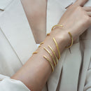 Recycled Brass Gold Toned Bangles | Set of 3