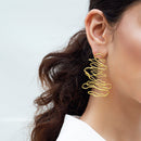 Gold Plated Earrings | Brass Jewellery | 6 cm