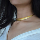 Brass Choker Necklace | Artisanal Made | Gold Toned.