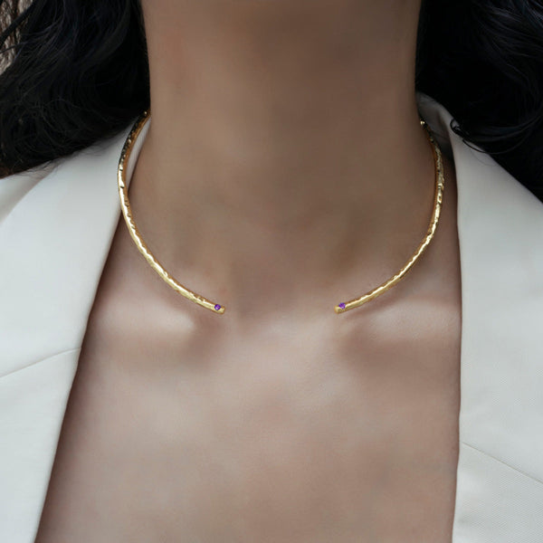 Choker Necklace | Brass | Gold Toned