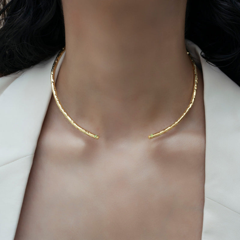 Recycled Brass Choker | Gold Toned