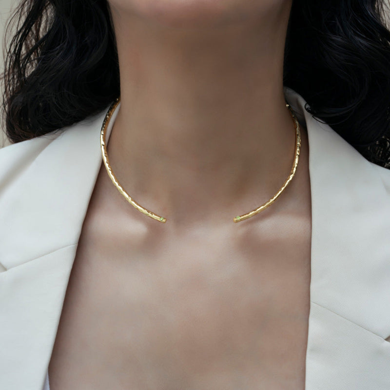 Recycled Brass Choker | Gold Toned