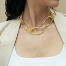 Recycled Brass Gold Toned Choker Necklace