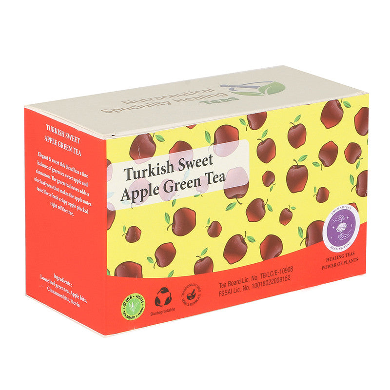 Vrat Food | Green Tea | Turkish Sweet Apple Tea Bags | 40 g