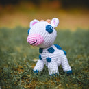 Cotton Crochet Soft Toy for Kids | Cow | White | 14 cm