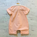 Cotton Baby Romper | Striped | Orange