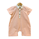 Cotton Baby Romper | Striped | Orange