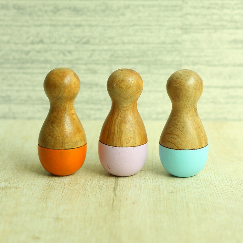 Wooden Toys for Kids | Wooden Pin Bowling Set | Small Toy | 7 Pcs