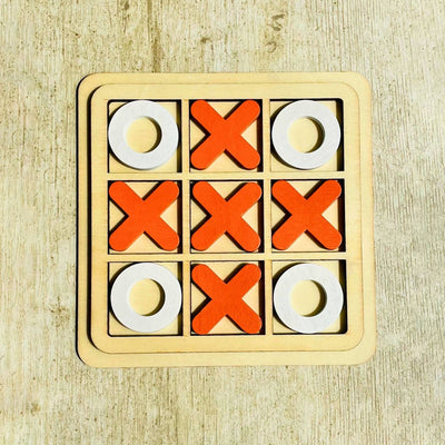 Wooden Toys for Kids | Tic Tac Toe Board Game | 10 Pcs