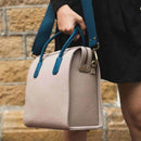 Recycled Leather Handbag | Pink & Blue