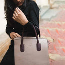 Recycled Leather Handbag | Pink & Purple