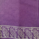 Mulmul Cotton Saree | Bagru Hand Block Print | Dark Violet