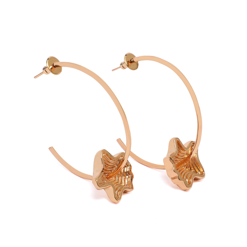 Brass Half Hoop Earrings | Gold Plated