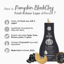 Nat Habit Fresh Pumpkin BlackClay Lepa | Ayurvedic Face Pack Mask | Deep Skin Detox | 40 g | Pack of 2