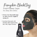 Nat Habit Fresh Pumpkin BlackClay Lepa | Ayurvedic Face Pack Mask | Deep Skin Detox | 40 g | Pack of 2