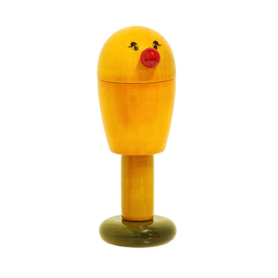 Wooden Rattle for Baby | Bird Rattle | Yellow | 12.5 cm