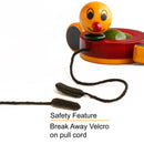 Wooden Push Toy for Kids | Duby Duck | Multicolour | 12 cm